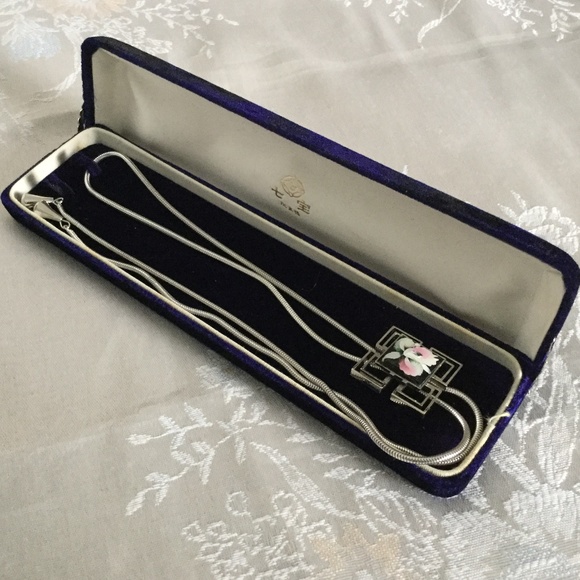 🌸 VNT Flower Lariat Necklace Sterling Silver - Picture 9 of 10